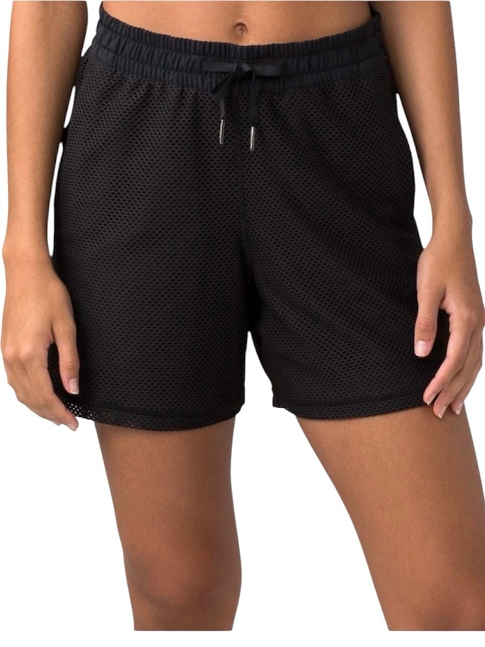 Lululemon Mesh On Mesh Shorts Womens Size 4 Black Athletic Breathable Sporty